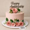 Anniversary special Flower theme cake