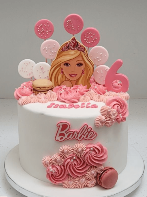 Baby Pink Barbie Birthday Cake