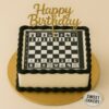 Celebrate your love for chess with this edible Chess Theme Photo Cake. A delicious treat that brings the game to life in a fun, custom way!