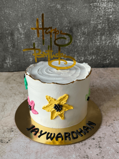 Flower theme cake