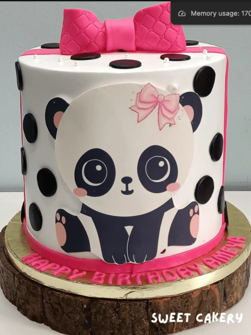 Panda theme cake