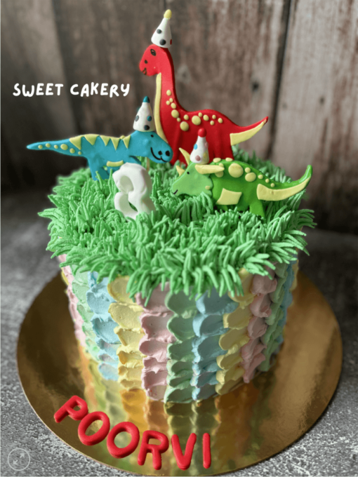 Dinosaur theme cake