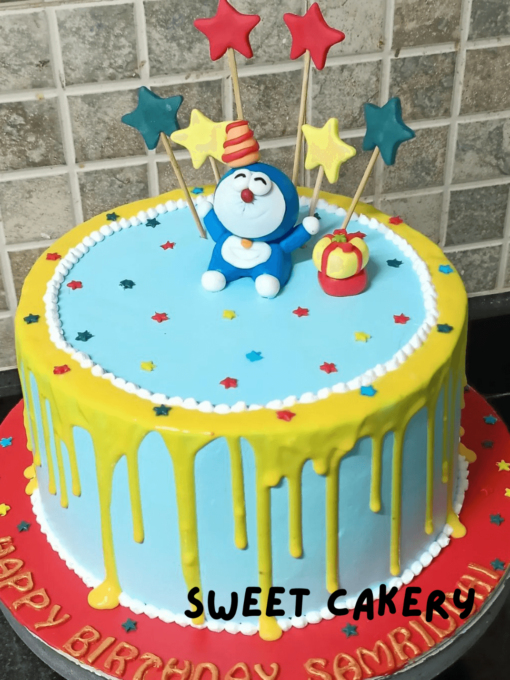 Doremon theme cake
