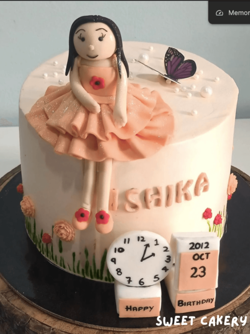 Doll theme cake