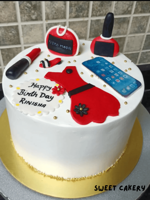 Make up theme cake