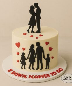 Happy Anniversary Family Cake - Sweet Cakery