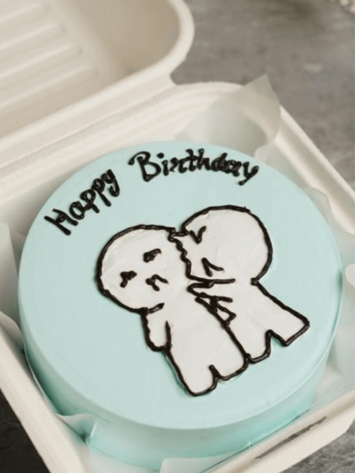 Cute couple Birthday bento cake