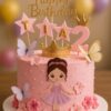 Pink Princess Crown Cake