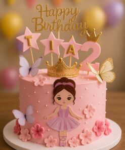 Pink Princess Crown Cake