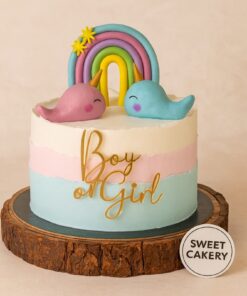 Celebrate the arrival of a new little one with our adorable Baby Shower Cake from Sweet Cakery