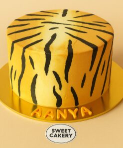 Tiger Theme Birthday Cake - Sweet Cakery