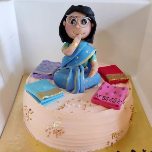 Saree Lover Birthday Cake