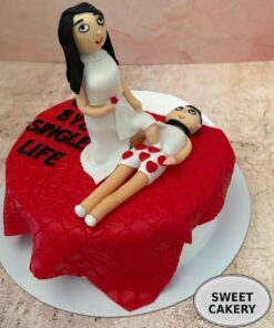 Alternative view of Good Bye Single Life Cake for Party Celebration