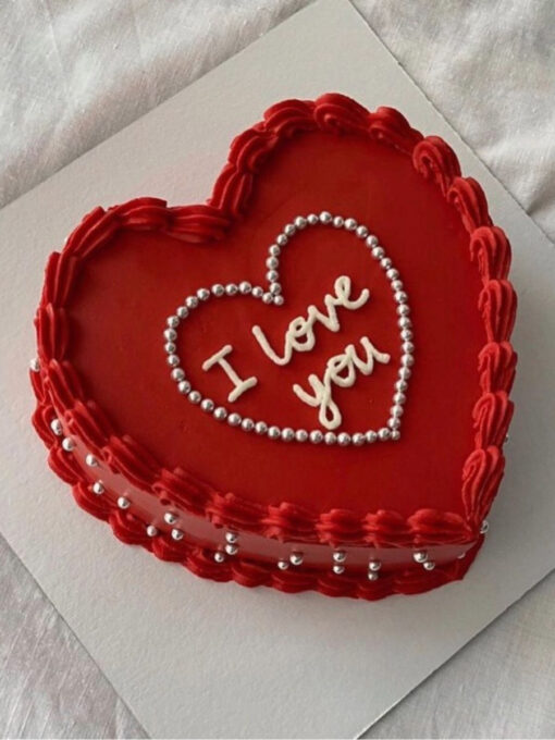 Heart Shape Valentine Cake
