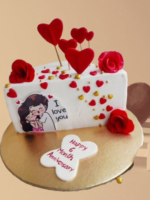 Love in Bloom Cake for Valentine