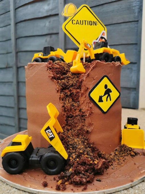 Construction Truck Theme Cake