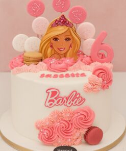 Barbie Birthday Cake with Cookies