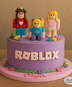 Roblox Girl Theme Birthday Cake