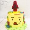 Lego Ninja Birthday Cake with Blocks