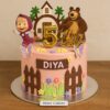 Masha and the Bear Birthday Cake