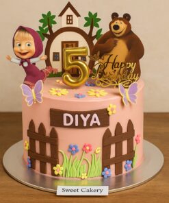 Masha and the Bear Birthday Cake