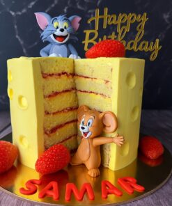 Tom and Jerry Cake With Cheese Cake
