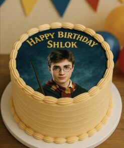 Harry Potter theme edible photo birthday cake with custom name, by Sweet Cakery Bangalore