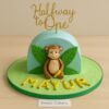 Jungle monkey cake for half birthday and 1st birthday in Bangalore – Sweet Cakery (100% eggless)
