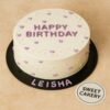 Elegant birthday cake for girls with handcrafted design. 100% eggless and freshly baked in Bangalore.
